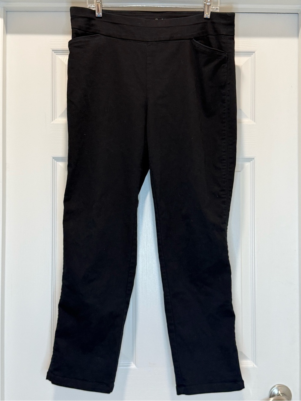 Croft + Barrow Black Women's Stretch Pull-On Pants Size 14